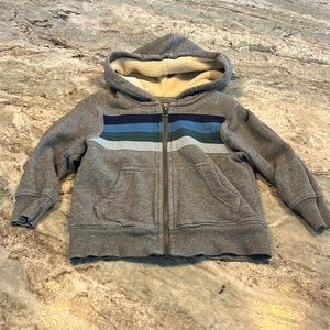 Hanna Andersson sherpa lined hooded sweatshirt size 90 (3T)